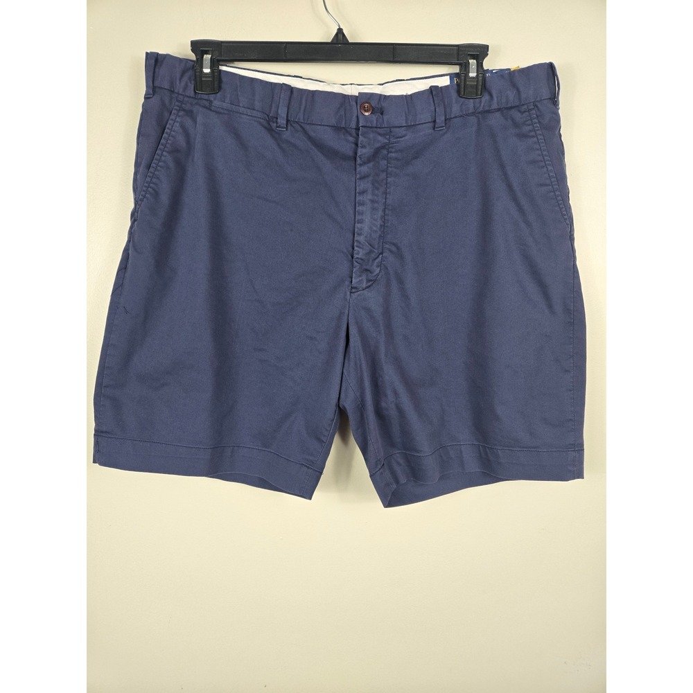 Polo Golf Ralph Lauren Mens 38 Navy Blue Classic Fit Cotton Blend Chino Shorts